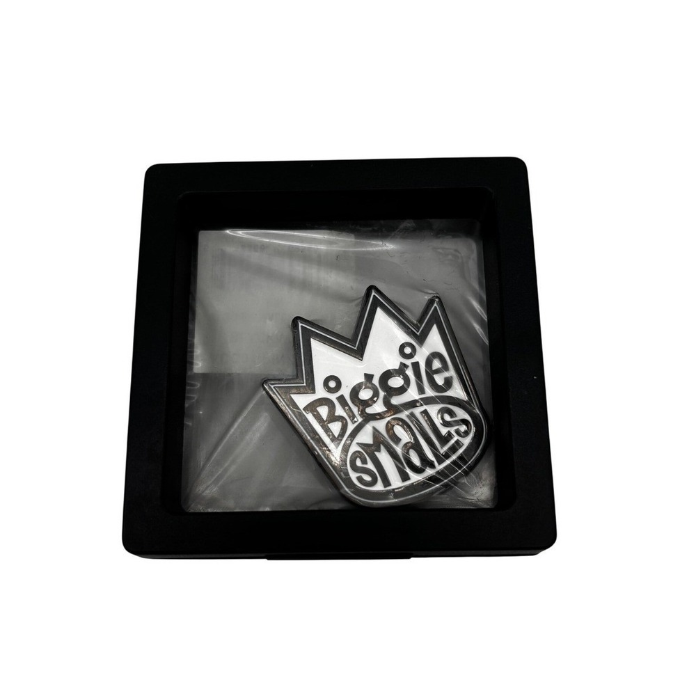 Biggie Smalls Crown Enamel Pin Black White Notorious BIG Hip Hop